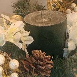 Christmas Centerpiece with Candle