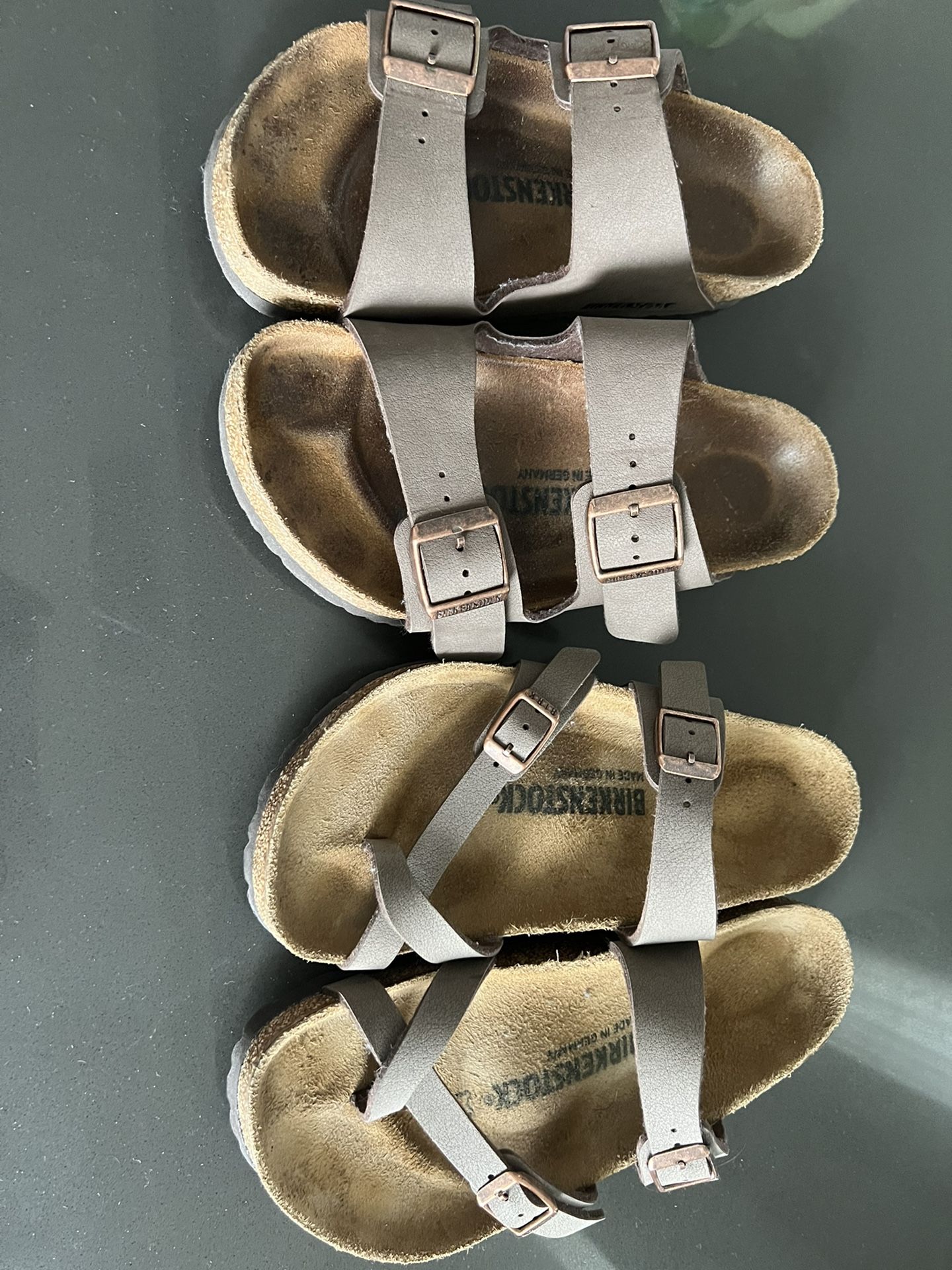 2 Birkenstock Mocha Birko Sandals Select Siz 35