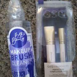 New Makeup Brushes And Brush Cleaner Bundle