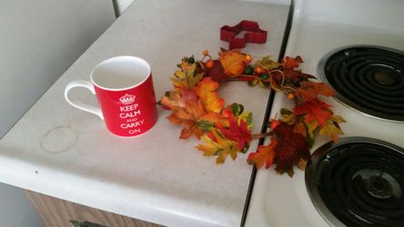 Fall Wreath, coffee mug, Texas cookie cutter etc...