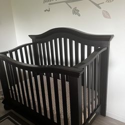 Solid Wood Crib and Sealy Mattress