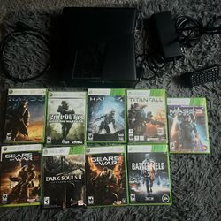 Xbox 360 Console Bundle (No Controller, Black, Used)