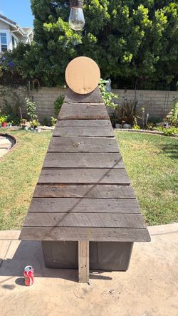 Rustic Wood Plank Christmas Tree Decor