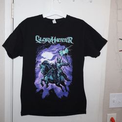 Gloryhammer Black Graphic T-Shirt Good Condition Mens Size Medium Band Tee Rock