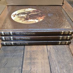 Time Life Old West Book Set - Gunfighters, Cowboys, Scouts, great condition (some wear pictured)