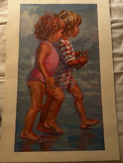 Lucelle Raad Hand-Signed Beach Art Print "Curiosity"