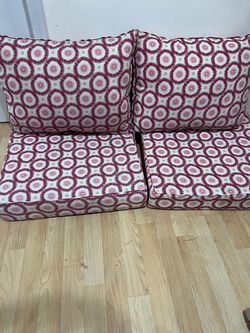 New Set of 2 Seat Cushions For Outdoor Furniture