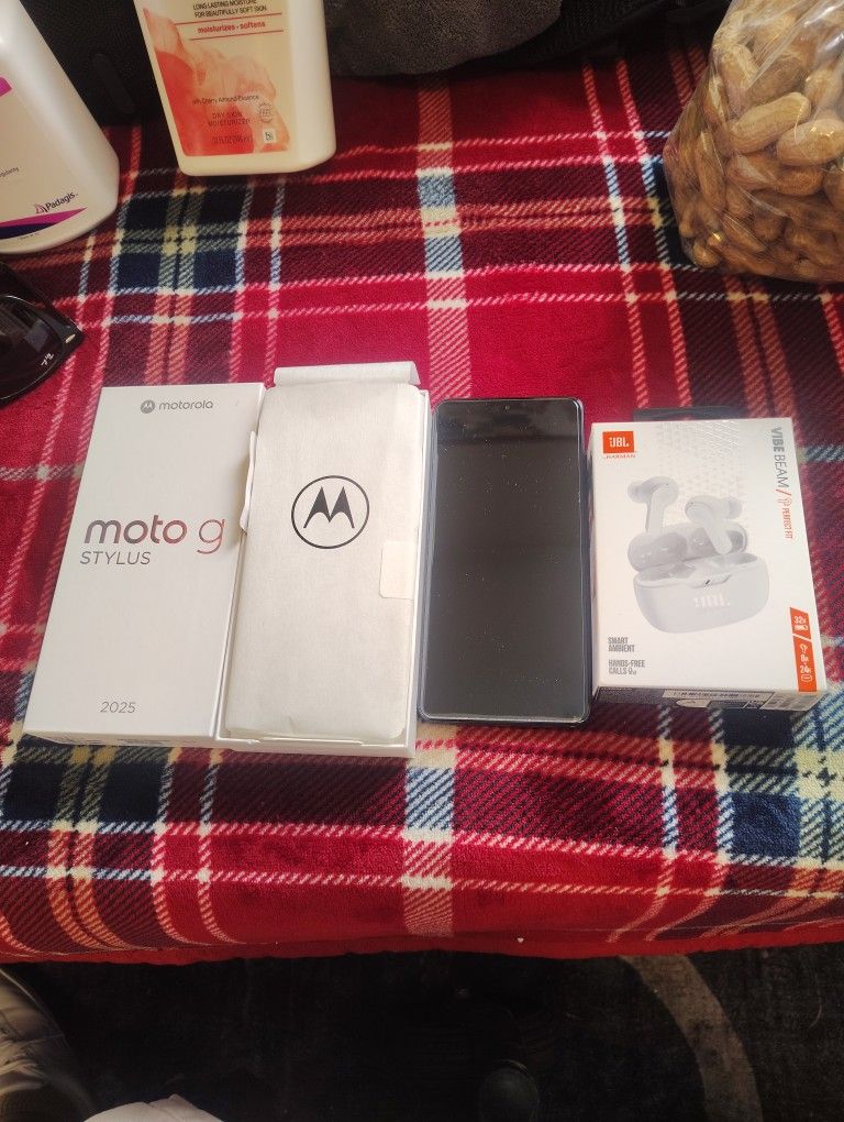 New Motorola Moto Stylus 5g Phone 2025/JBL Vibe Earbuds
