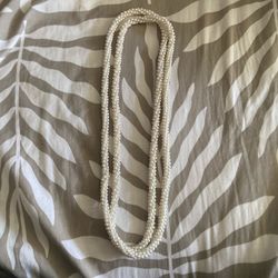 Vintage Small Pearl Necklace With Matching Earrings 