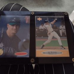 Baseball 2 Cards Jay Buhner In Plaque With Arod  Card Plaque Excellent Condition Cash Porch Pickup Redmond 