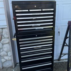 US General Tool Chest on wheels and top chest 22” x 27”