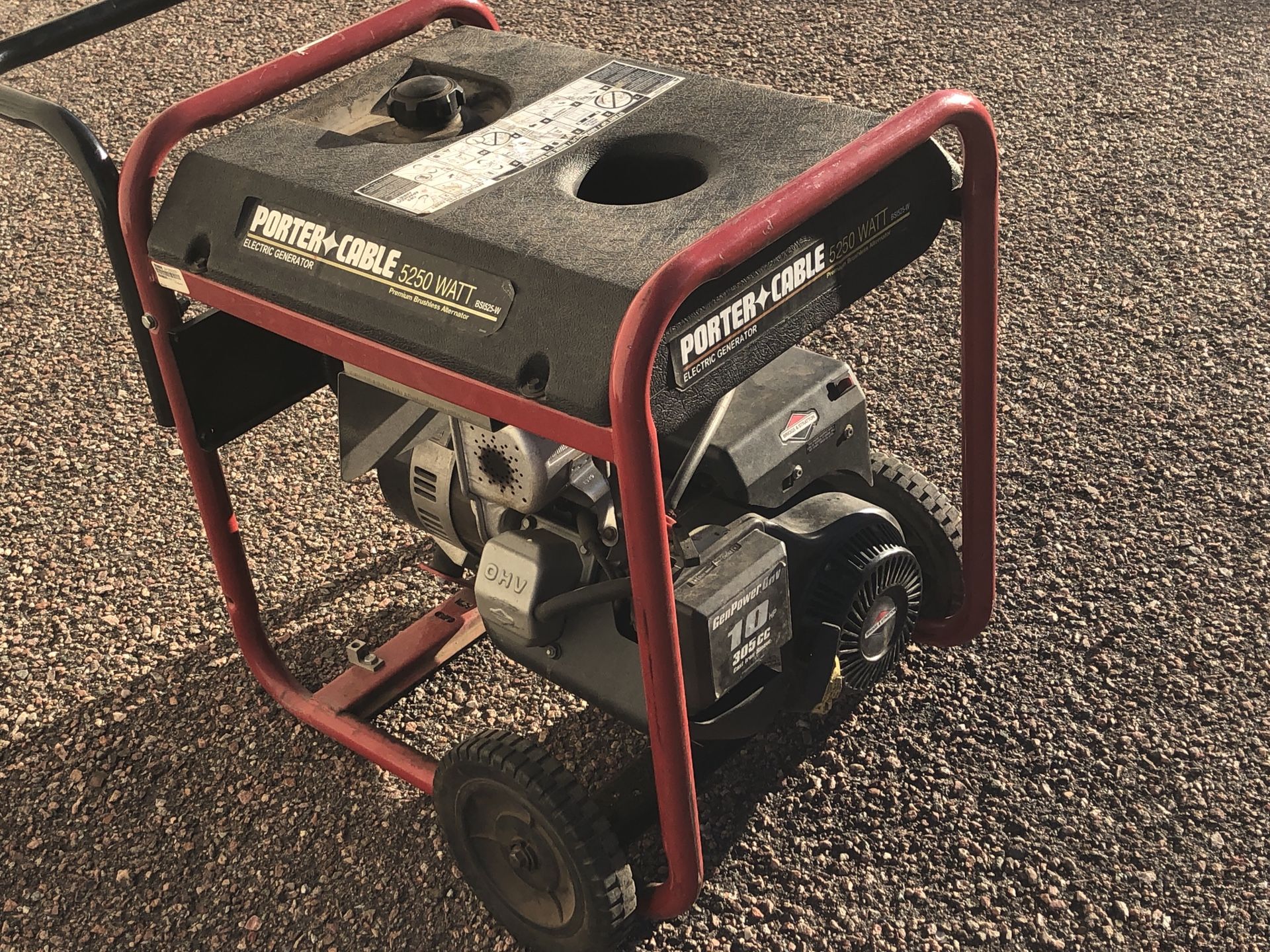 Porter Cable (BSI525-W) 5250 Watt Electric Generator * L@@K!!!!!!!!!!