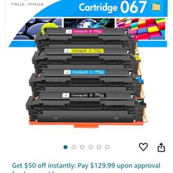 067 Toner Cartridge 4 Pack Set MF656Cdw Compatible for Canon 067 067H Color ImageCLASS LBP632Cdw LBP633Cdw MF653Cdw MF654Cdw Printer High Yield Ink