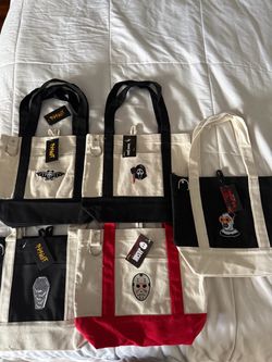 Horror Movie Canvas Tote Bags – Set of 5