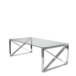 Sagebrook Home 12802-01 30 Inch Metal And Glass Cocktail Table 