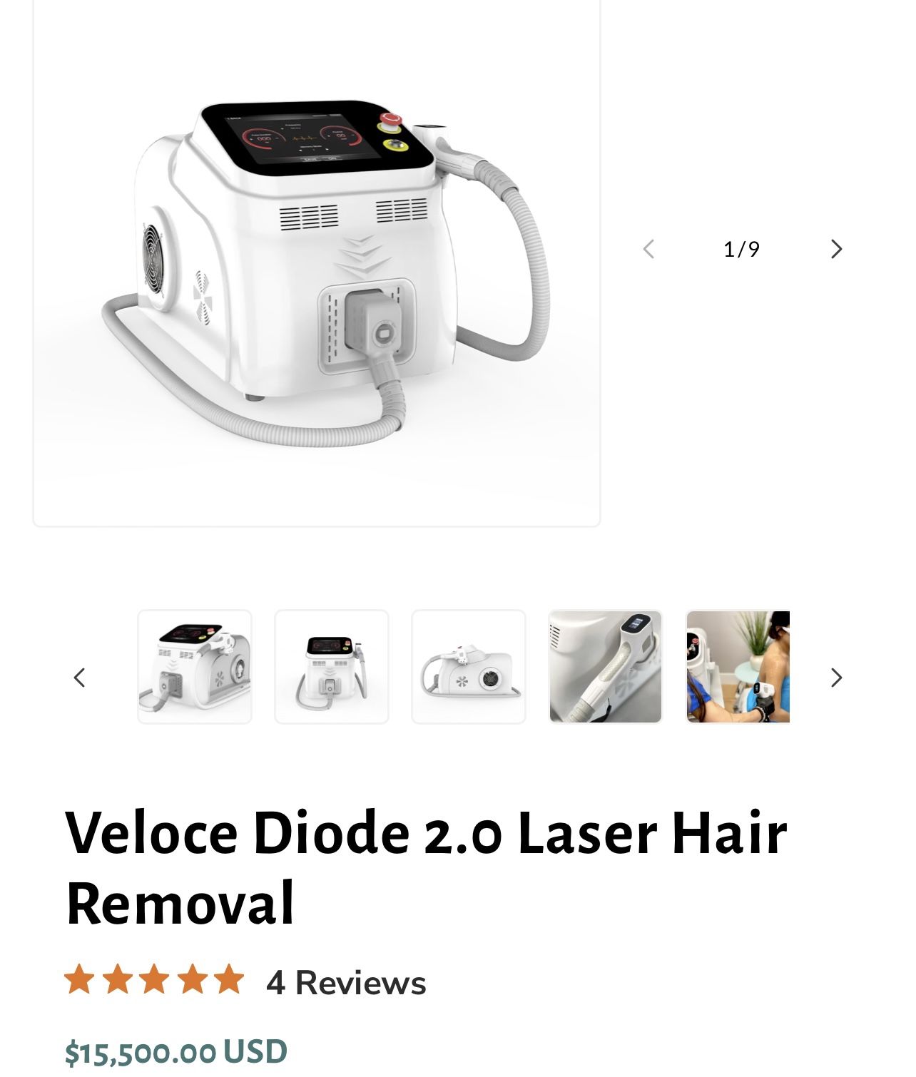 Diode cold tip laser hair Removal System
