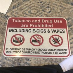 Drug Use Prohibited Sign