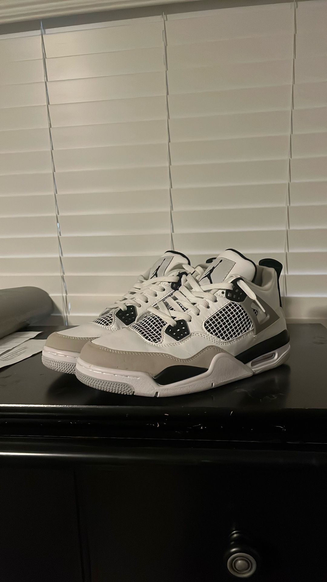 Size 9.5 - Jordan 4 Retro Mid Military Black No Box