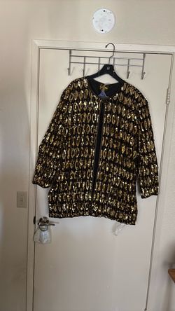 Gold and black holiday jacket extra large Gold and black holiday jacket extra large
