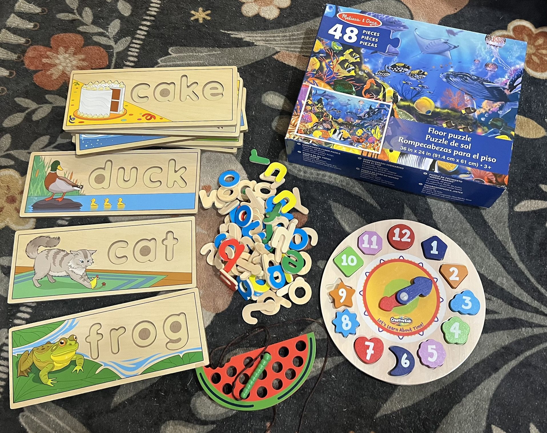 Preschool educational wood toy bundle Melissa and Doug