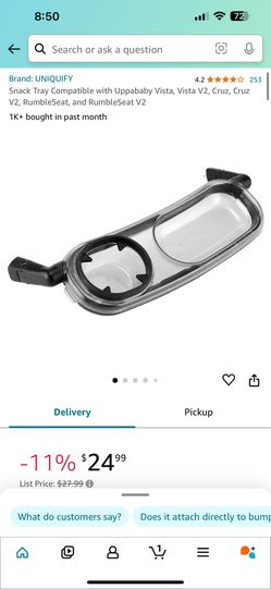 Vista/ Cruz stroller snack tray