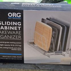 Sliding Under Cabinet Bakeware Organizer 
