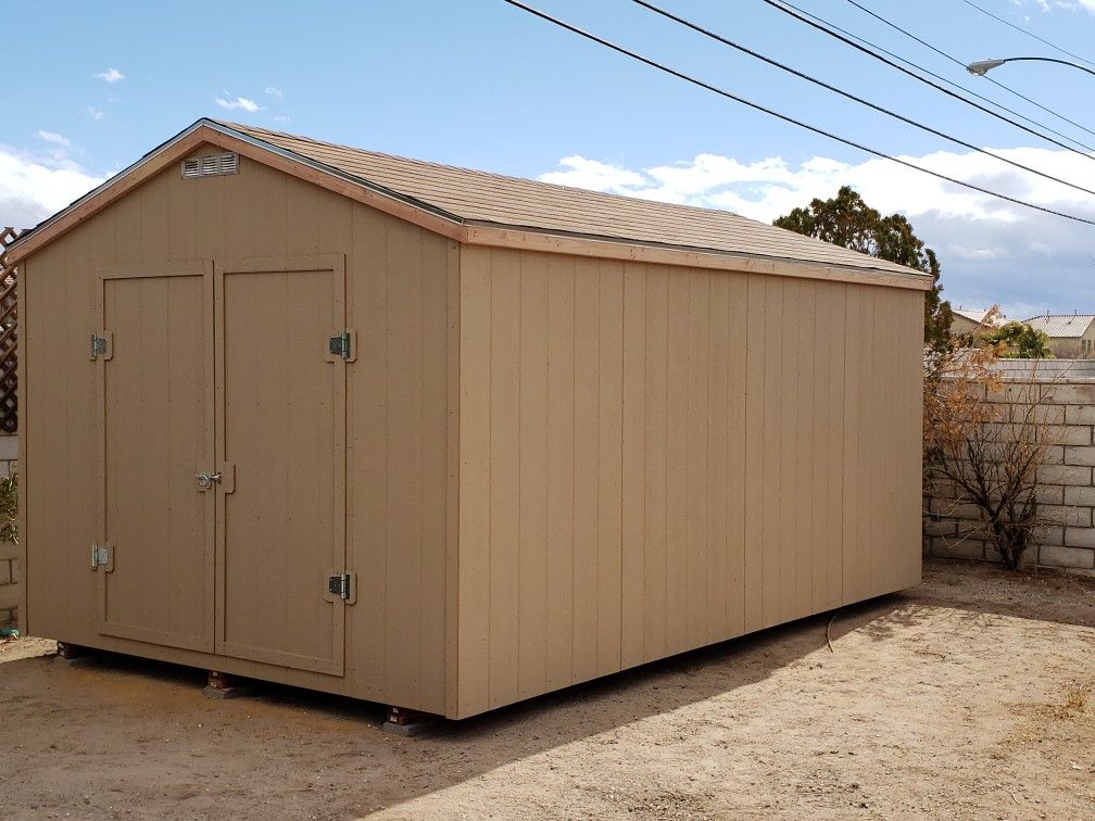 New sheds installed on site 10x16 $2425