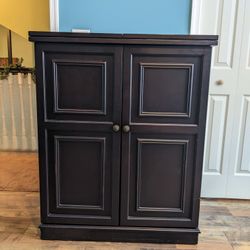 Raymour And Flanagan Solid Bar Cabinet