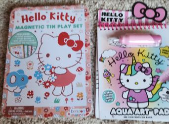 ** 🎀 Hello Kitty Activity Bundle – Magnetic Tin Play Set + Aqua Art Pad | Brand New**