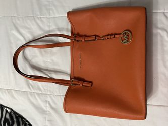 Burnt Orange Michael Kors Tote Bag