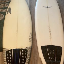 Like New Allan Gibbons Twin For Mollusk Venice And Roberts WD2 Both With Fins
