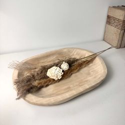 Boho Chic Paulownia Square Decorative Tray 14.5" long