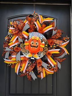 Monster Halloween Wreath