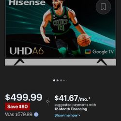 75inch 4k Hisense TV