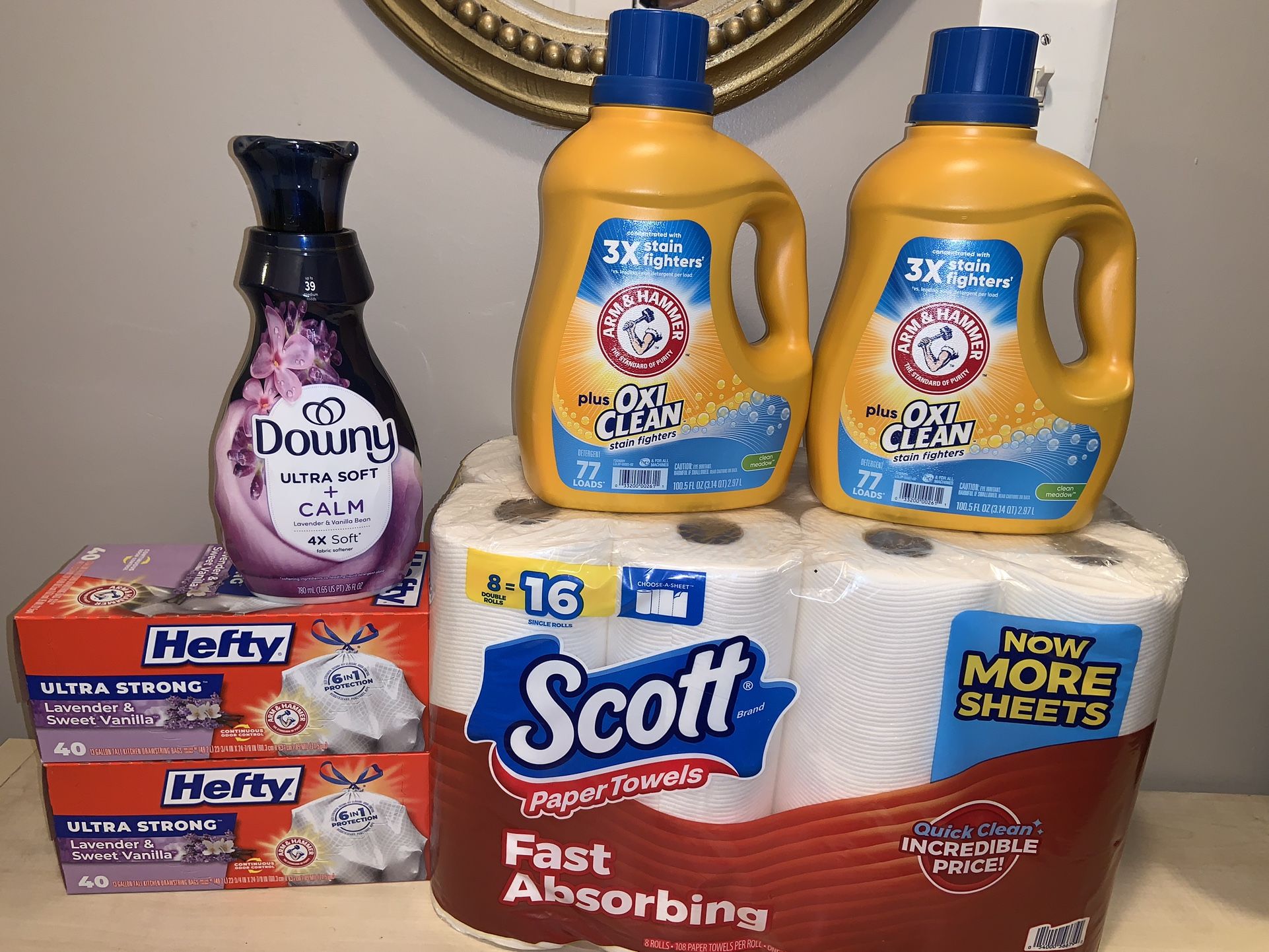 Household Bundle- Arm & Hammer/ Scott/ Hefty/ Downy