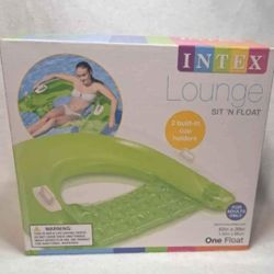 Intex Sit N Float Inflatable Lounge, 60" X 39" Pool Float  -NEW IN BOX