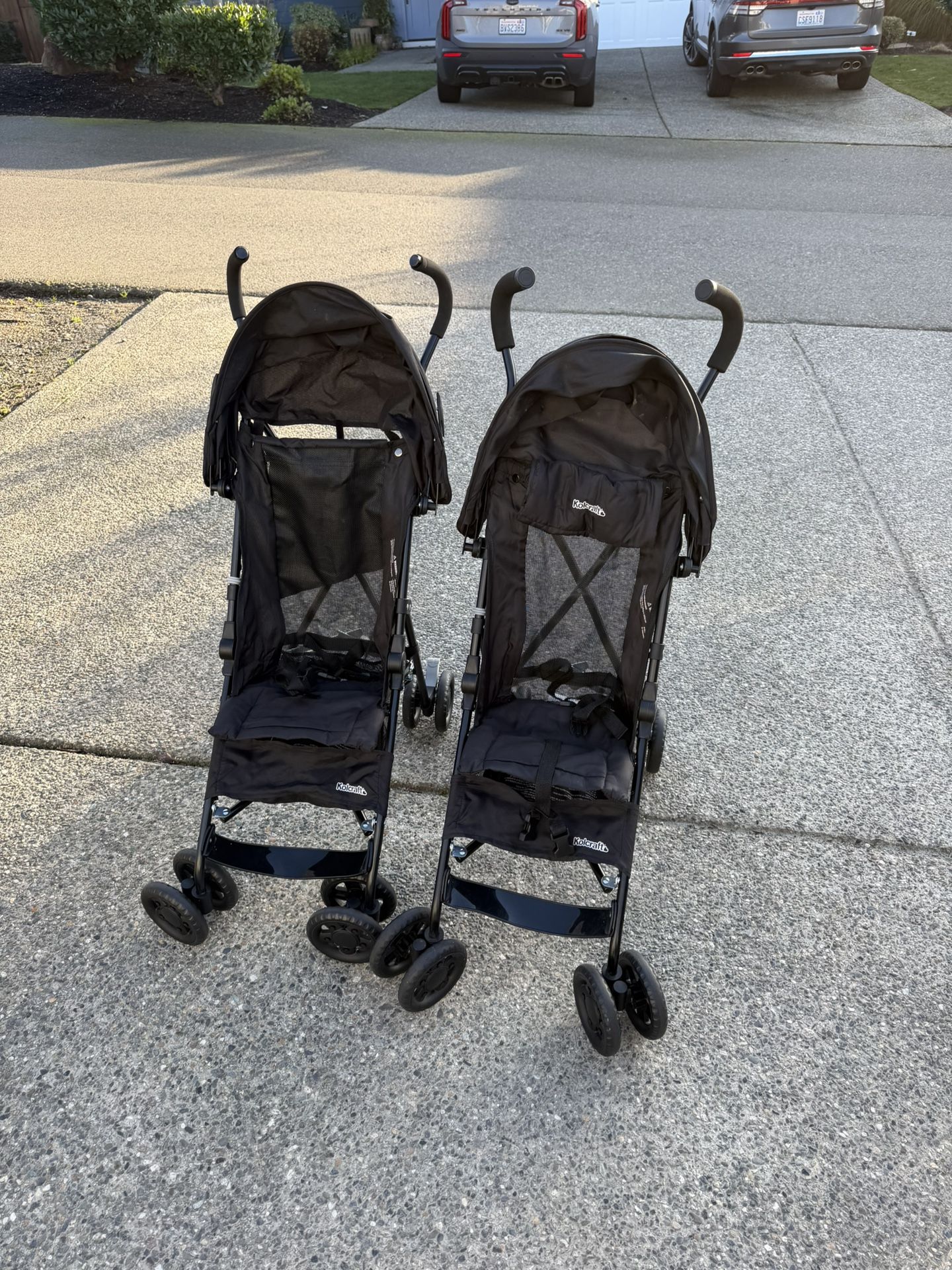 2x Kolcraft Cloud Umbrella Strollers (Black) – $40 for both