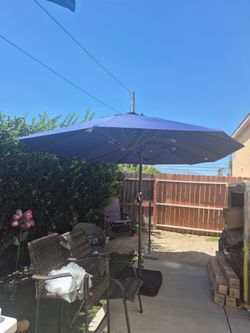 15x9" ft large double sided rectangular market umbrella patio color: navy base not included