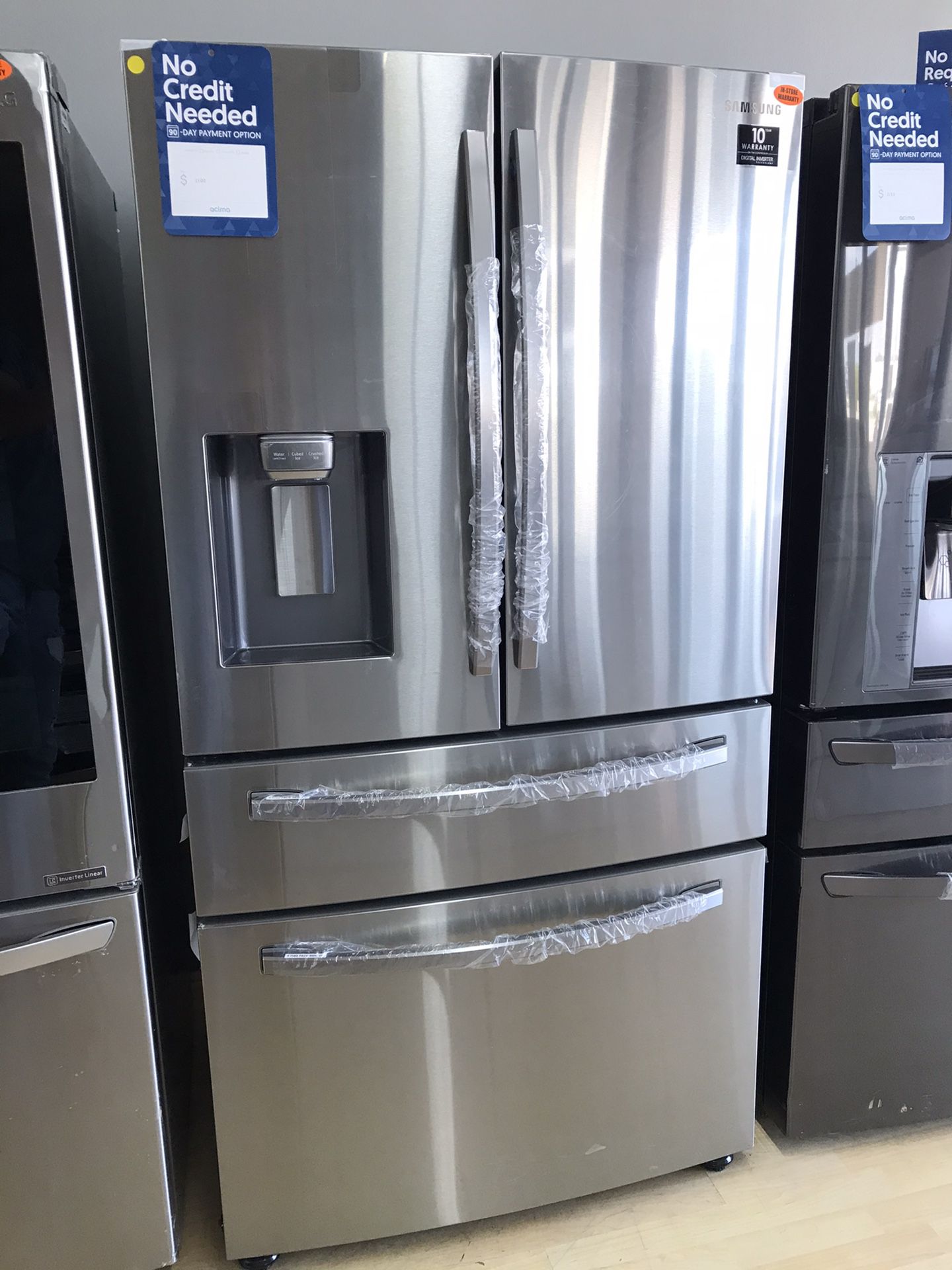 Brand new stainless steel counter depth refrigerator