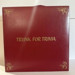 Vintage Trunk For Trivia, Trivia Pursuit Board Game & Carrying Case Complete Set