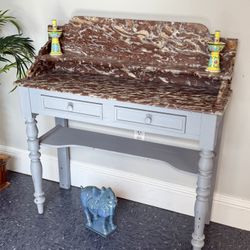 Antique Marble Sideboard Table  (Delivery Service Available)
