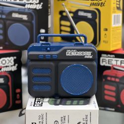  Retro Mini-Rechargeable Radio w/ Bluetooth Speaker