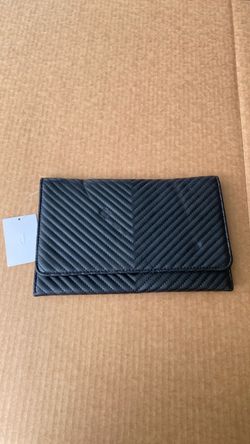 Black Quilted Chevron Clutch Wallet