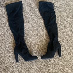 Knee-high Suede Boots 