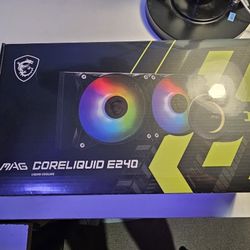 MSI MAG CoreLiquid E240 240mm AIO Liquid CPU Cooler – Brand New