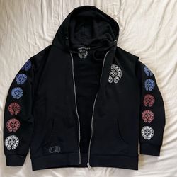 Black Chrome Heart Hoodie 