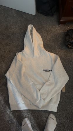 Light grey essentials hoodie adult small