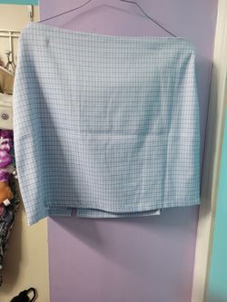 Blue Plaid Skirt