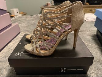 I.N.C. Gold Rhinestone Heels