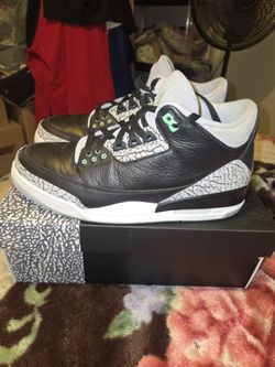 Jordan 3 Retro Green Glow Size 10M